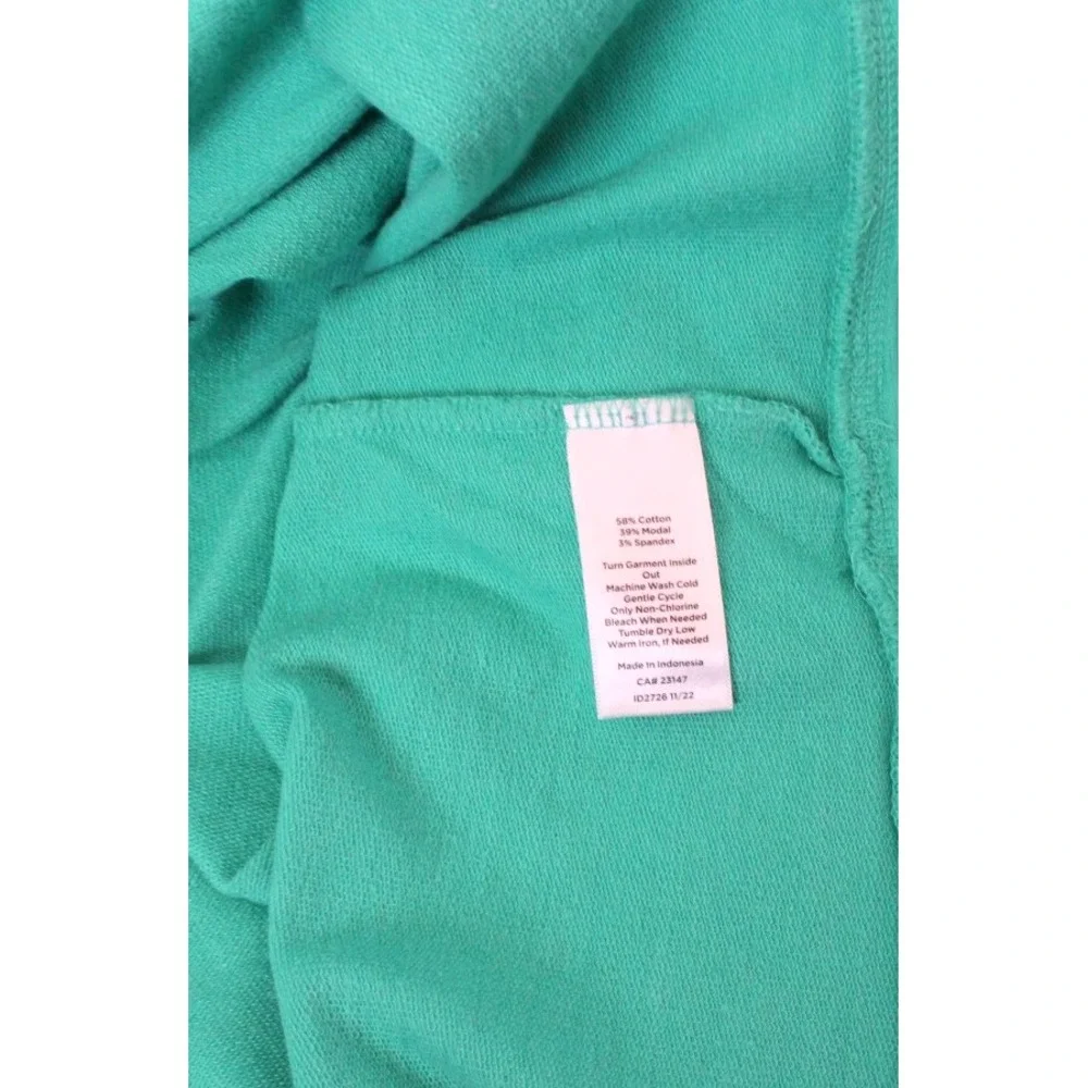 T By Talbots Long Sleeve Shirt Top Women's Teal Stretch Casual Beach UPF 50 Med - Picture 6 of 10